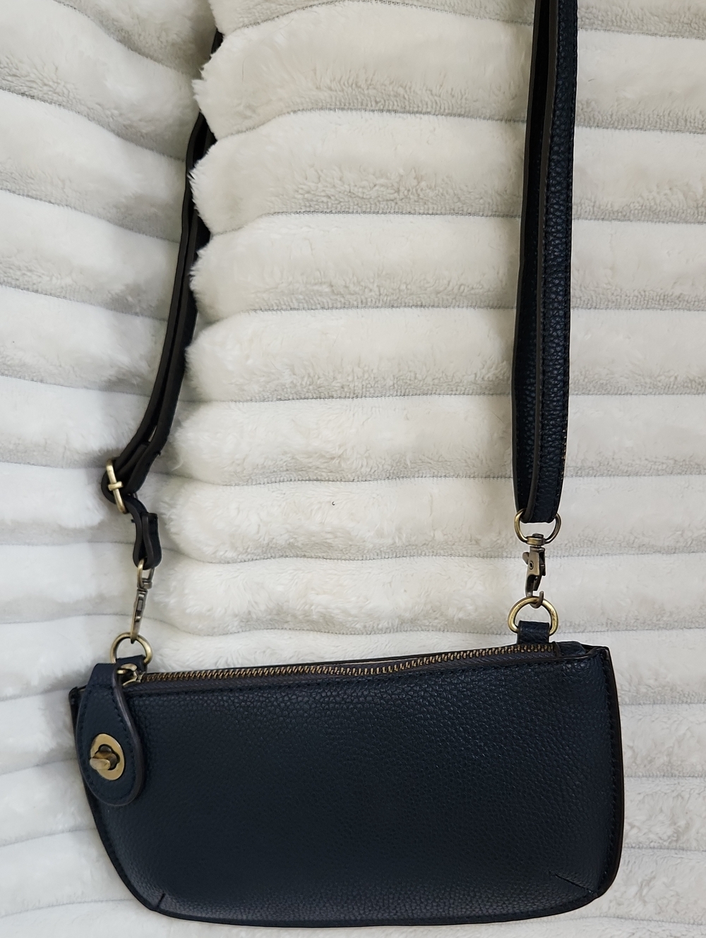 Dark Blue Leather Clutch, Wristlet Or Crossbody Bag - Joy Susan